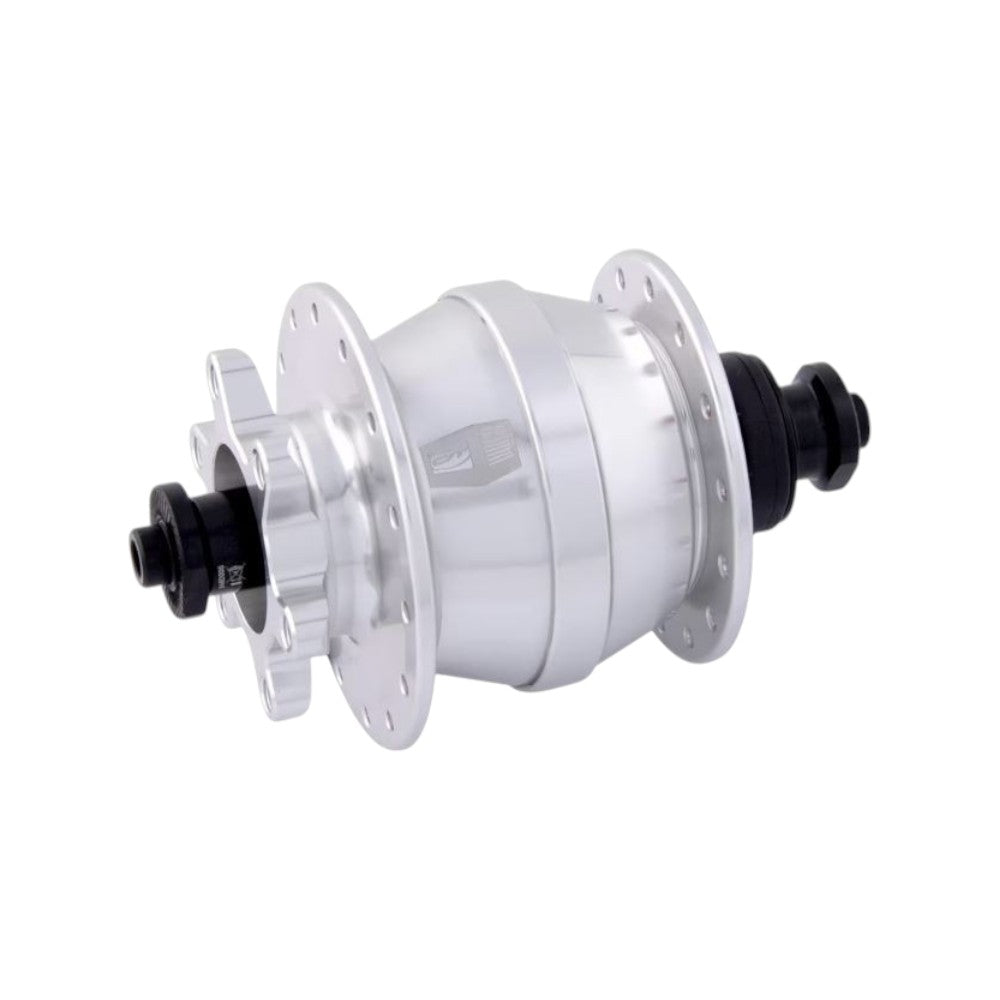 CONTEC Nabendynamo Powerhouse Hub 2 silber 28Loch Scheibenbremse 6Loch - Bikers Base