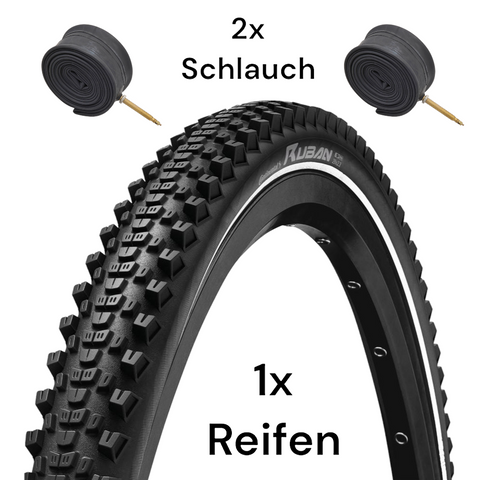 Continental Ruban Gebraucht Fahrrad Reifen 29 x 2.3 Zoll 58-622 + 2 Schläuche (8153196167432) (9387576688904)