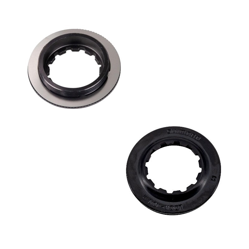 2x Shimano Disc Center Lock Ring Verschlussring mit Innenverzahnung Schwarz - Bikers Base