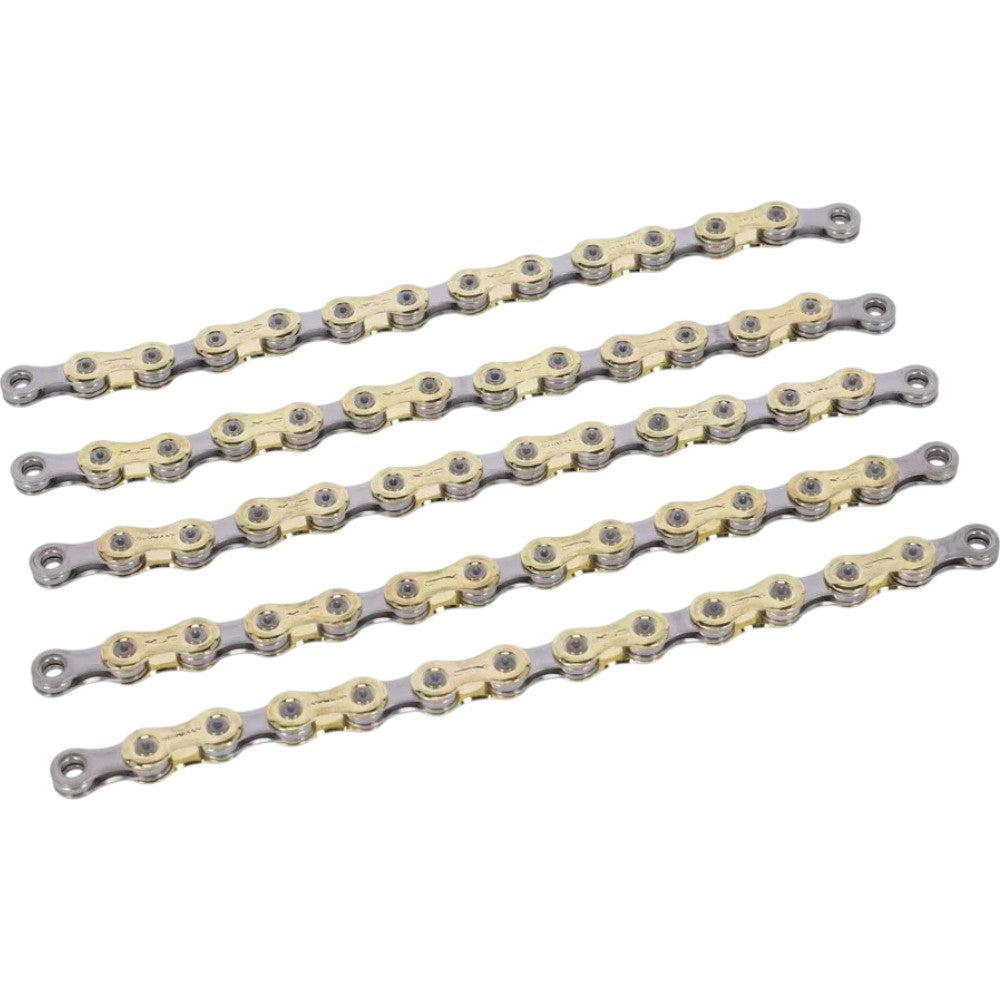 XLC Kette 11-fach CC-C05 1/2 x 11/128 118 Gl. 11-f. Gold / Silber - Bikers Base