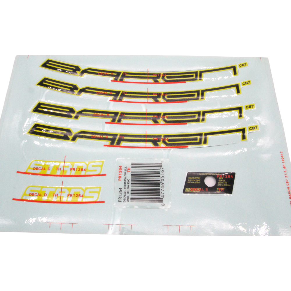 Stan's NoTubes -  Stan's NoTubes Laufrad Aufkleberset ZTR Baron CB7 - Bikers Base BMX