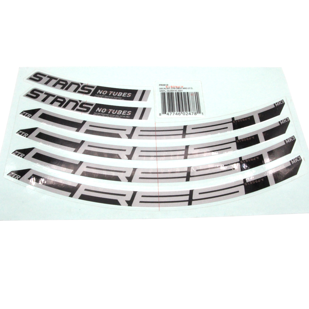 Stan's NoTubes Laufrad Aufkleber Set ZTR Crest MK3 27.5 Zoll - Bikers Base