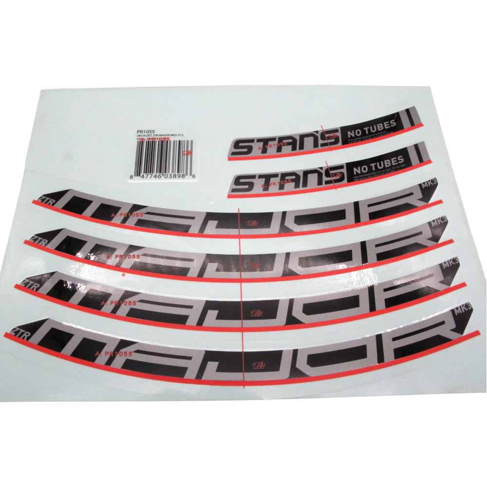 Stan's NoTubes NOTUBES Aufkleber ZTR Major 27,5" MK3 silber sticker - Bikers Base