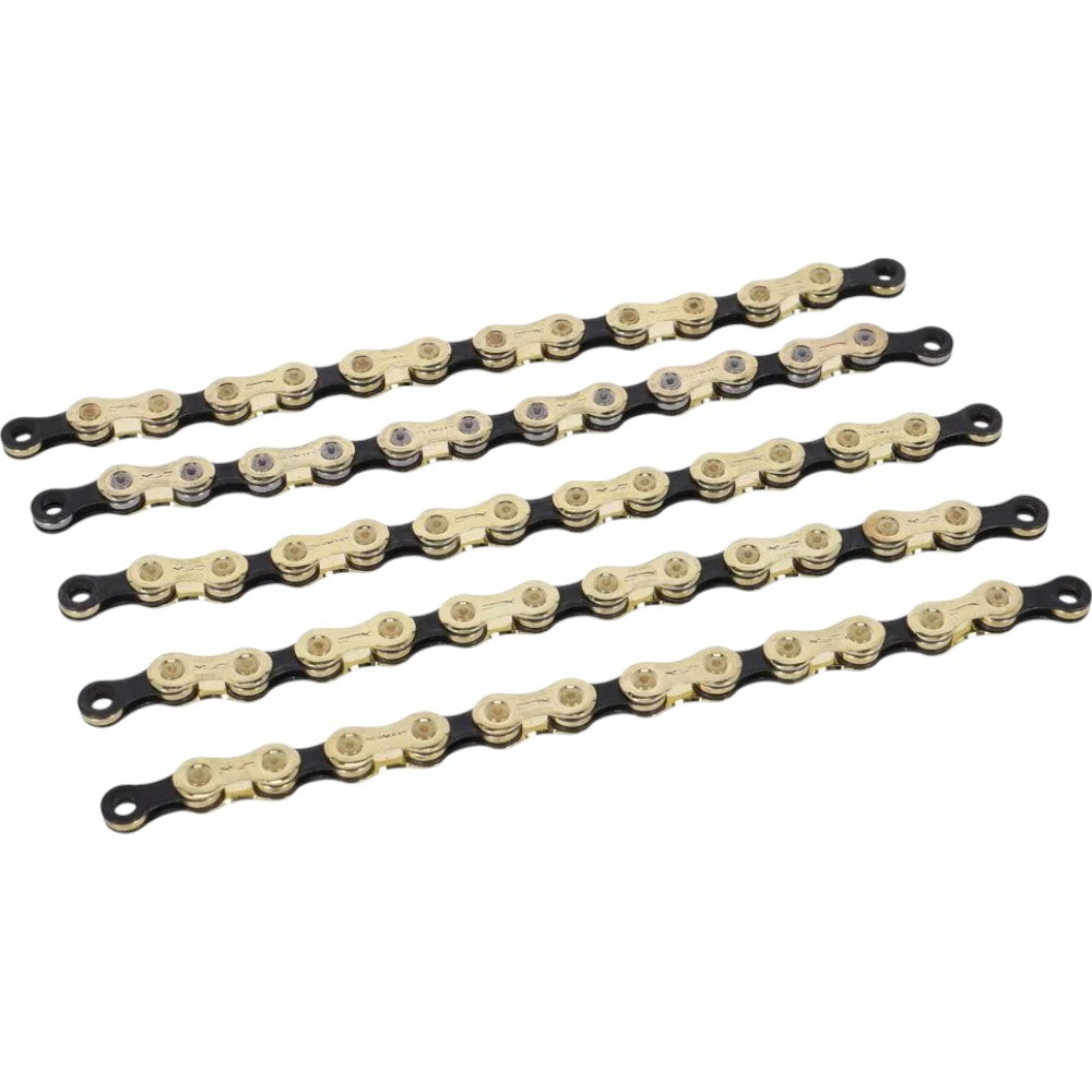 XLC Kette 11-fach CC-C05 1/2 x 11/128 118 Gl. 11-f. Gold / Schwarz - Bikers Base
