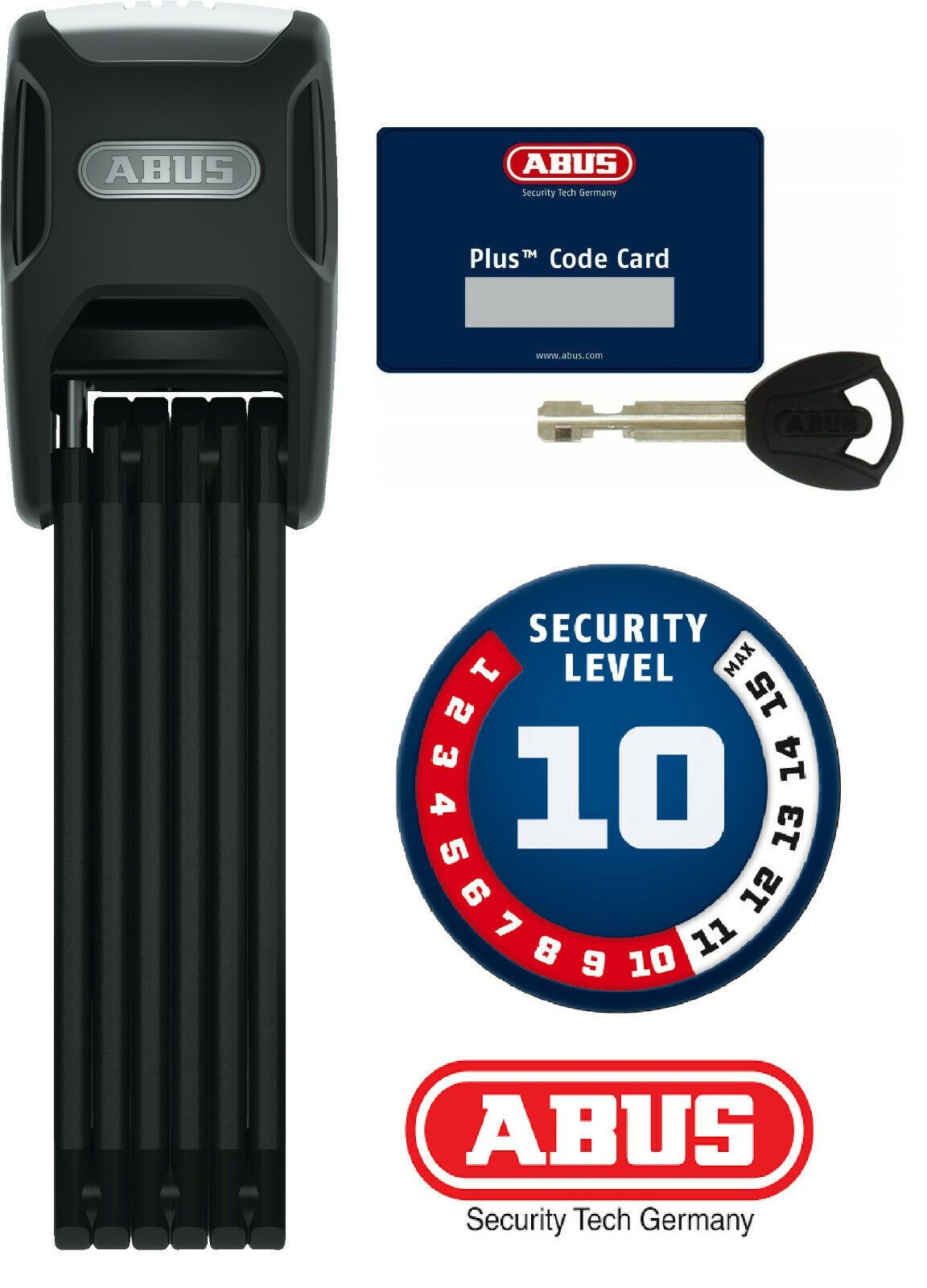 ABUS -  ABUS BORDO Alarm 6000A/90 Level 10 Faltschloss - Bikers Base BMX