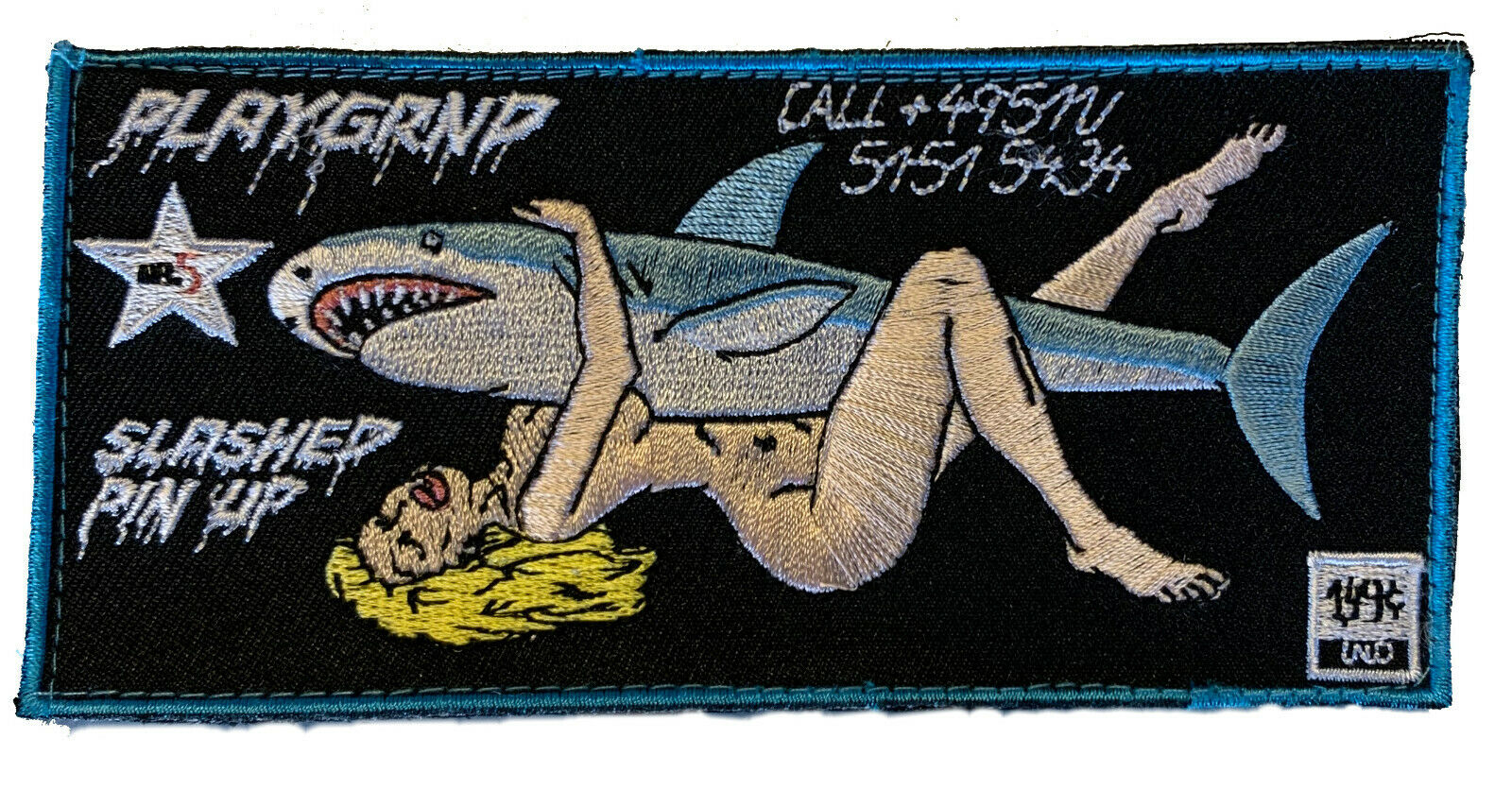 Playgrnd -  PLAYGRND Slashed Pin Up Girl Klett Patch Aufnäher Fullsize Cap Mütze Beanie - bikers-base.myshopify.com