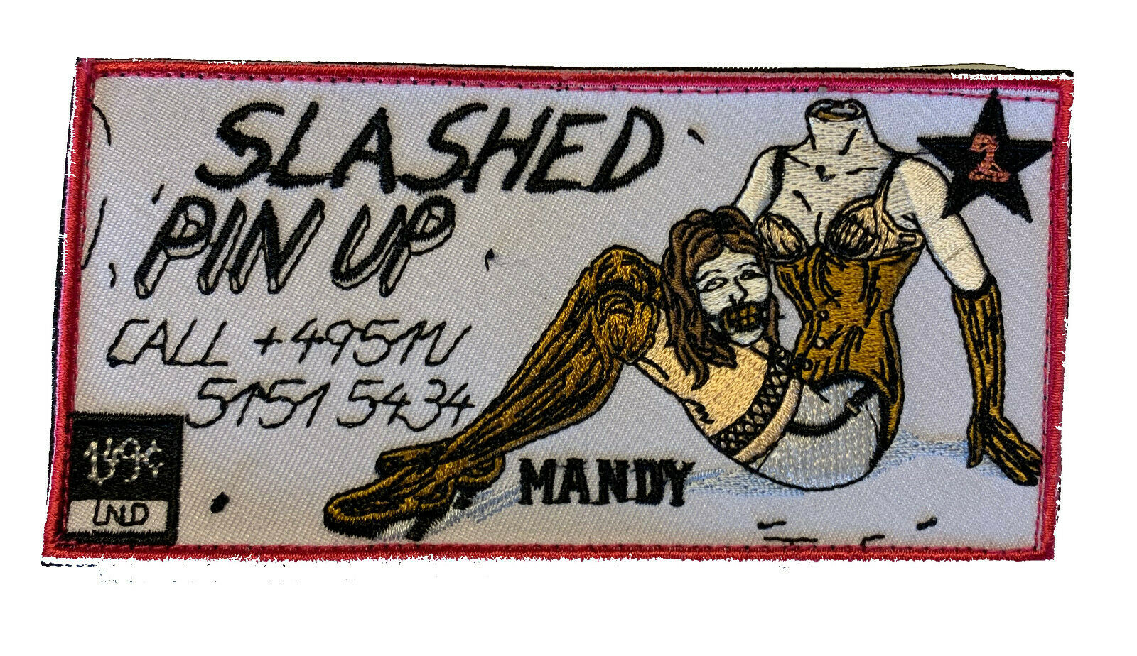 Playgrnd -  PLAYGRND Slashed Pin Up Girl Klett Patch Aufnäher Fullsize Cap Mütze Beanie - bikers-base.myshopify.com