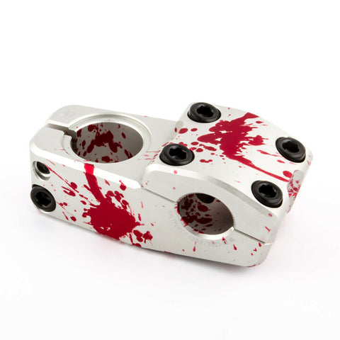 SaltPlus Center V3 Topload BMX Vorbau silber / rot splatter, 50mm / 22,2 (5755670003878)