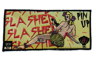 PLAYGRND Slashed Pin Up Girl Klett Patch Aufnäher Fullsize Cap Mütze Beanie (5804529582246)