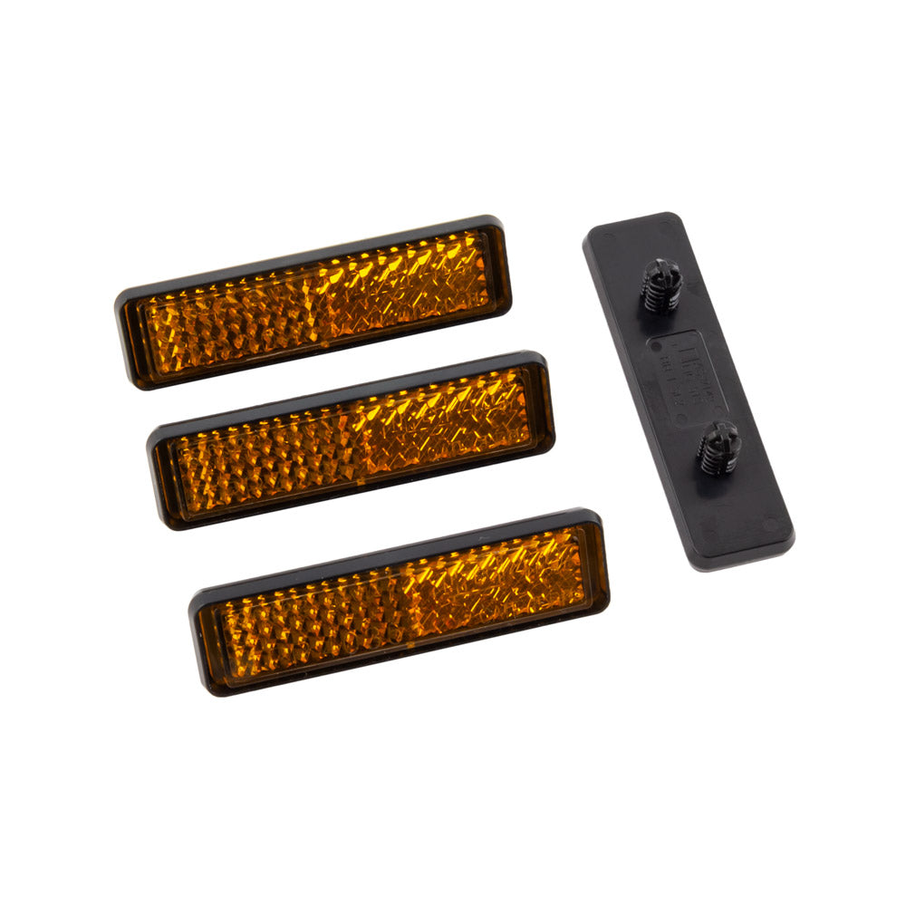 Cateye RR-1-SL2 Fahrrad Pedal Reflektoren Katzenaugen orange 4 Stk. steckbar #1 - Bikers Base