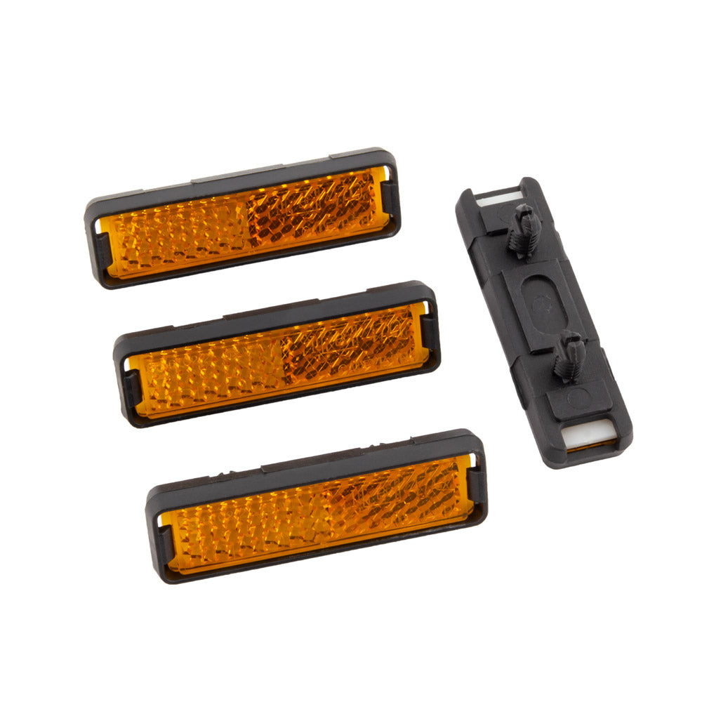 Fahrrad Pedal Reflektoren Katzenaugen orange 4 Stk. steckbar #4 - Bikers Base