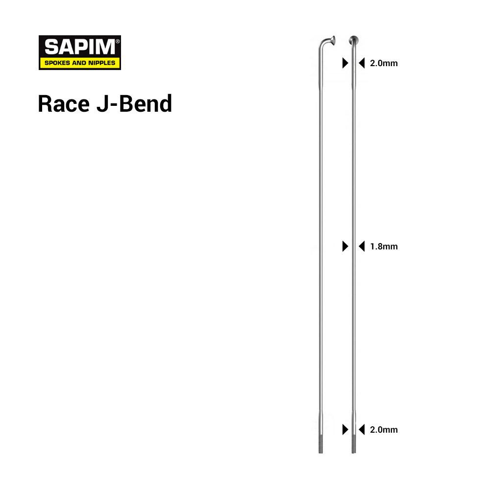Sapim -  8 Stück Sapim Race Speichen J-Bend 2.0/1.8/2.0 silber div. Längen - bikers-base.myshopify.com