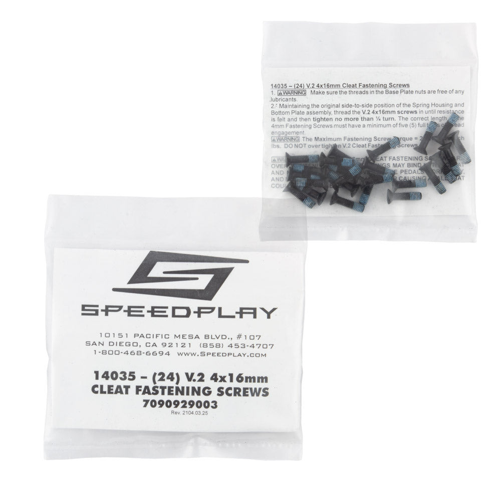 Speedplay V.2 Cleat Schrauben Set, M4 x 13mm -  Zero und Ultra Light Action - Bikers Base